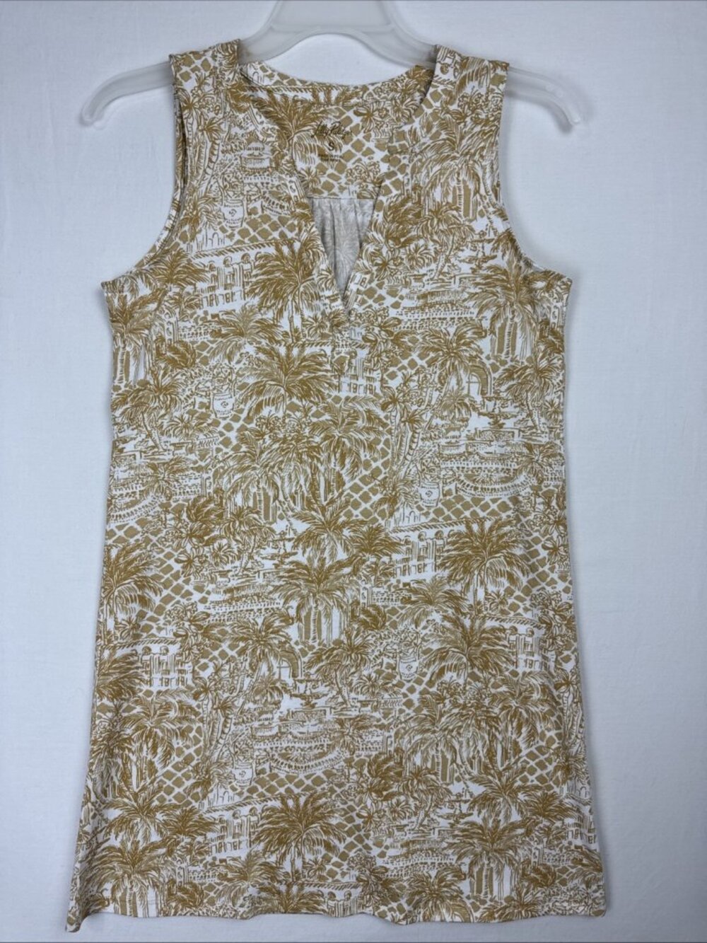 Lilly Pulitzer Dress Sand Bar Palm Beach Paradise SMALL beige tropical NWT
